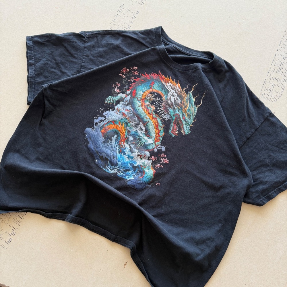 Y2K Dragon Graphic T-shirt